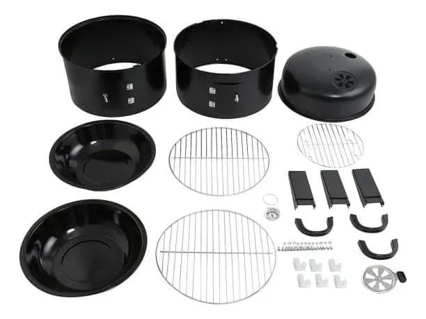 Asador Barril Portátil 3 en 1 – Parrilla, Asador y Ahumado