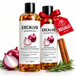 2x1 EXCALVO® – Shampoo Anticaída y Fortalecedor Capilar 🌿