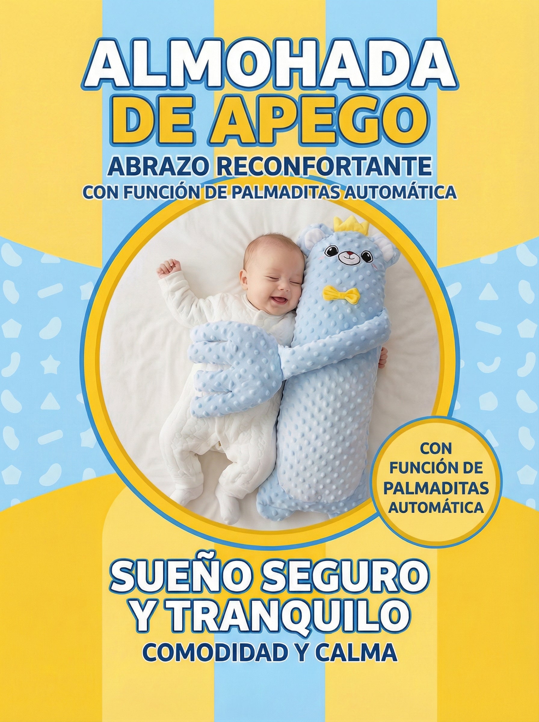 Almohada Calmante para Bebé con Movimiento de Palmadas