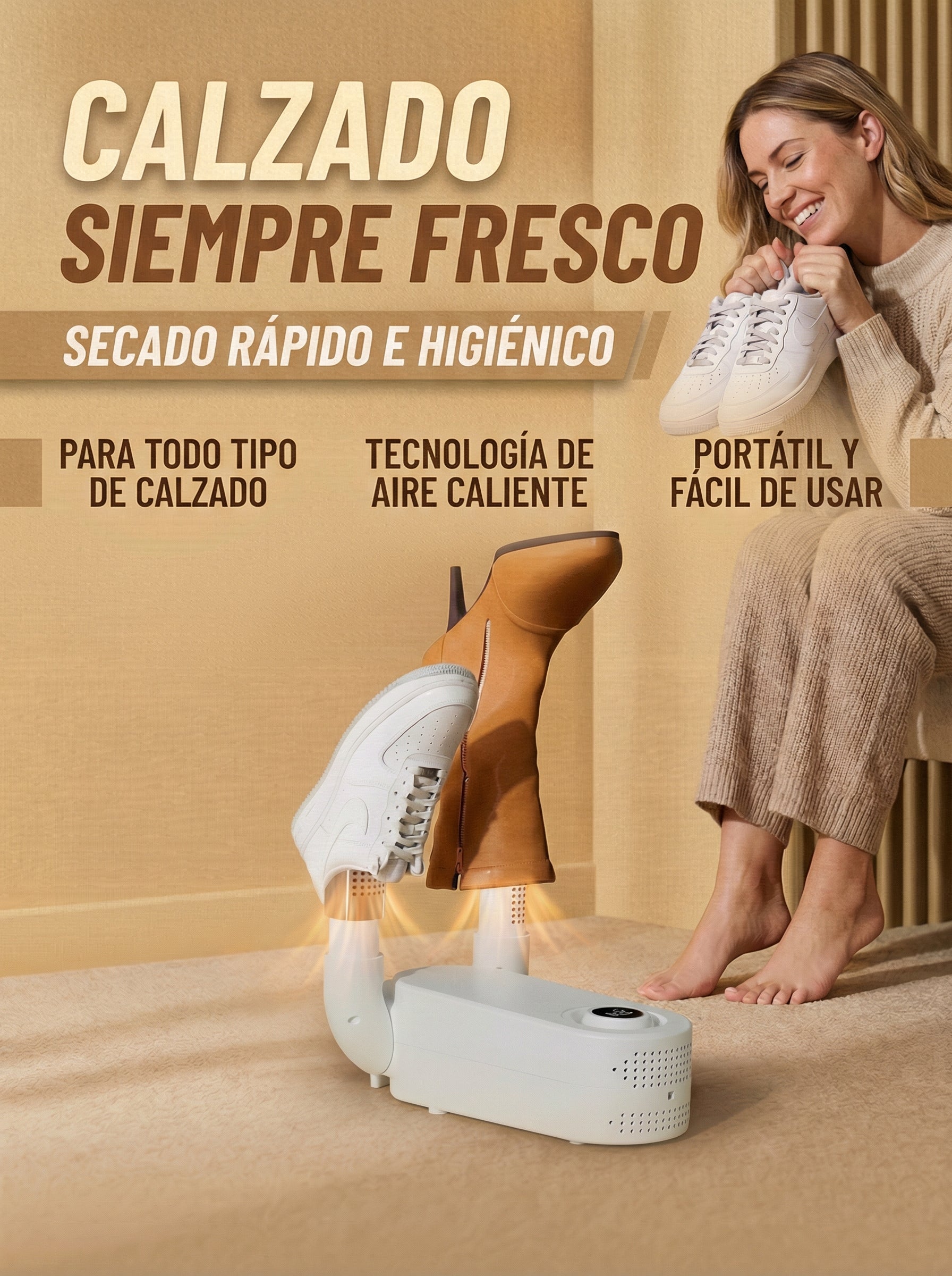Secador de Zapatos Portátil Eléctrico Multifuncional